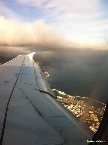 Aterrizaje en Tenerife